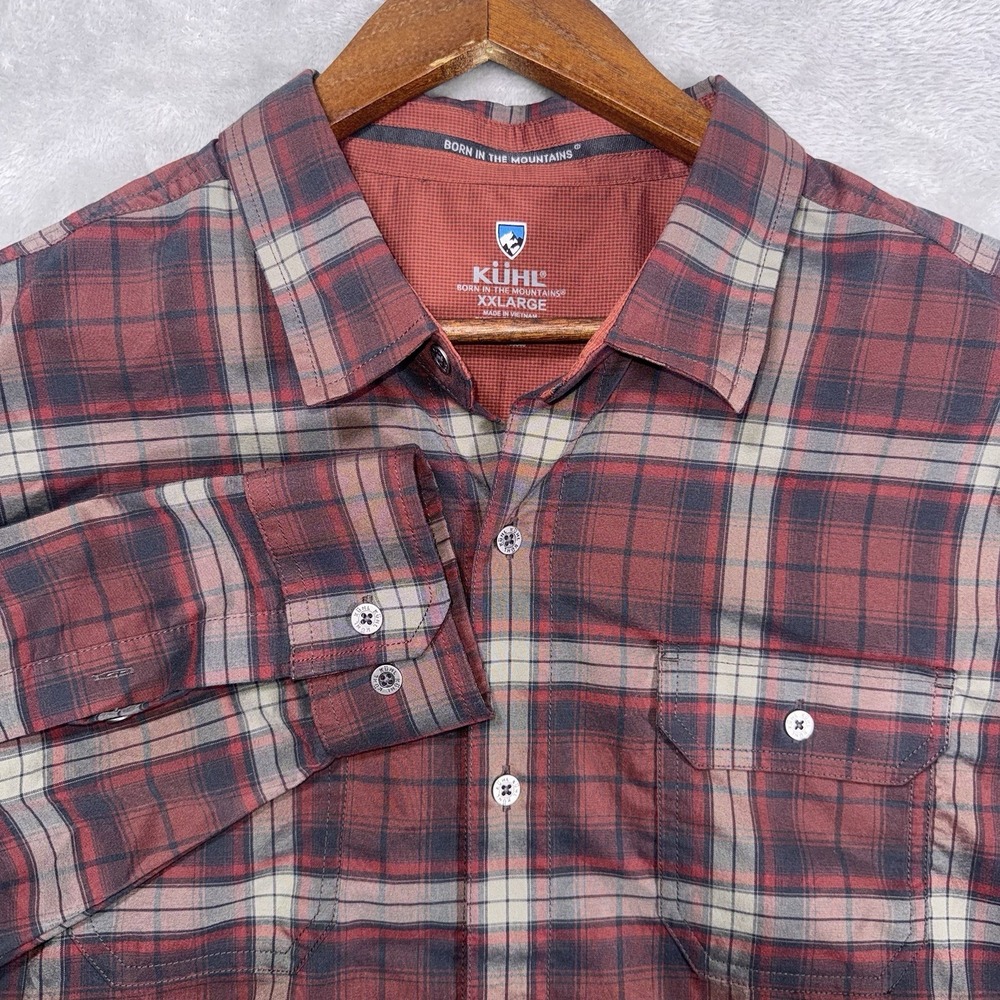 Kuhl Response Shirt Mens 2XL Plaid Long Sleeve Outdoor Button Up Style 7475